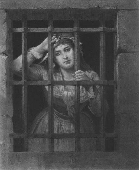An engraved portrait of Charlotte Corday, (1768-1793), in prison circa 1793. She was a figure of the French Revolution, executed for the assassination of Jean-Paul Marat. (Photo by Kean Collection/Getty Images)
